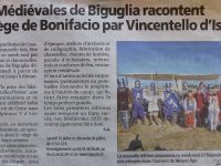 Corse Matin : Les Médiévales de Biguglia racontent le siège de Bonifacio par Vincentello d’Istria